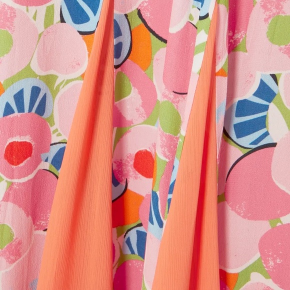 STAUD BAYA DRESS ABSTRACT PEACH BLOSSOM DRESS - Picture 7 of 13